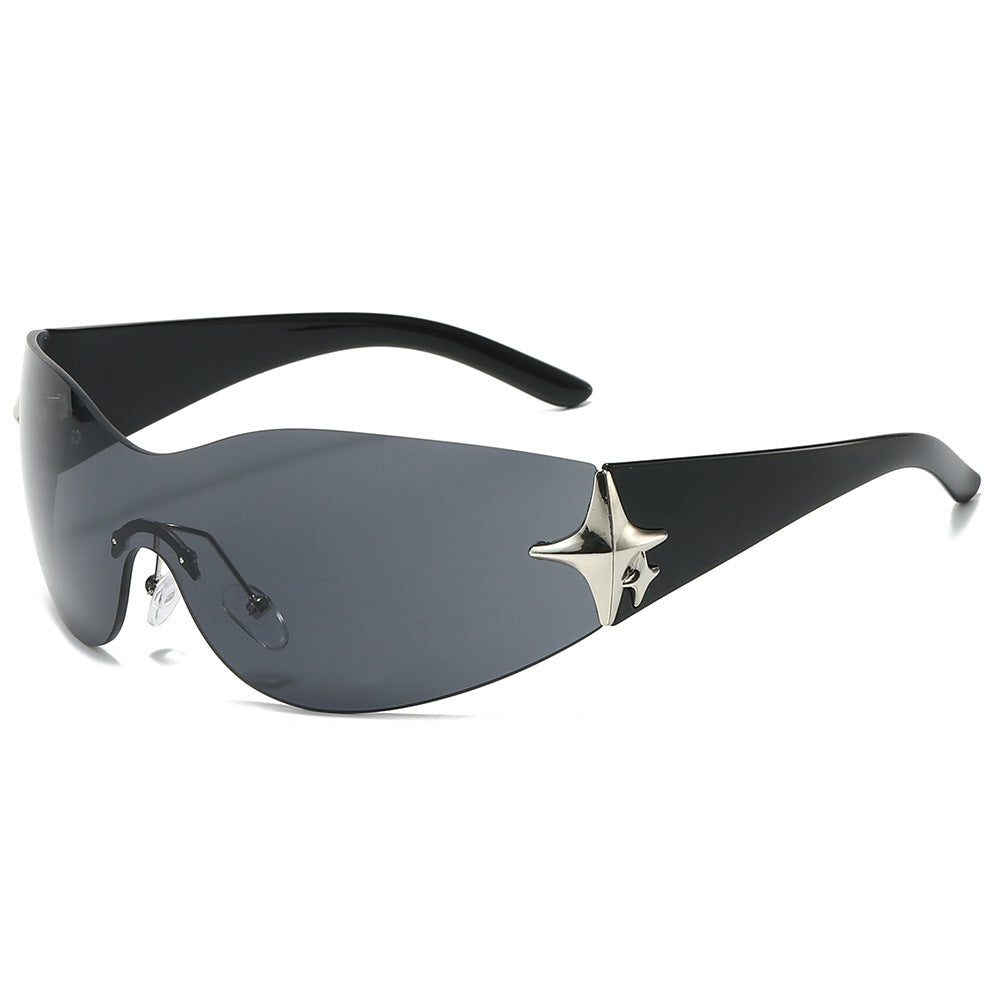 Wholesale Fashion Four-Pointed Star One-Piece Sunglasses